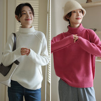 可然朴简(KERANPIAOJIAN)可然介攸 好穿bi入26支加厚织法100%羊毛衫高领打底毛衣女冬2色 梅子酱红 L