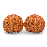 彩荷玩核桃苹果园狮子头手盘玩把件古玩麻核桃 苹果园狮子头42-43mm