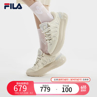 FILA 斐乐女鞋CARROT摩登板鞋2024春季萝卜鞋休闲运动鞋 古白色/初雪白-AA 35.5