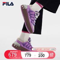 FILA 斐乐女鞋CARROT摩登板鞋2024春季萝卜鞋休闲运动鞋 浅桑葚紫/香槟棕色-PA 38.5