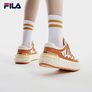 FILA 斐乐女鞋CARROT摩登板鞋2024春季萝卜鞋休闲运动鞋 胡椒橙/白中白-OA 36.5