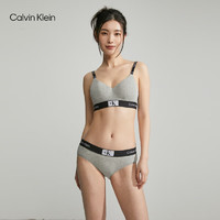 Calvin Klein内衣【CK96系列】女士ck小方块无钢圈舒适薄垫软杯文胸QF7218 P7A-椰青灰 M