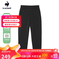 乐卡克（Le coq sportif）法国公鸡女士裤子运动九分裤日常休闲长裤 黑色 M 