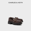 CHARLES & KEITH CHARLES&KEITH秋季女鞋CK1-70900335女士金属扣带饰厚底乐福鞋