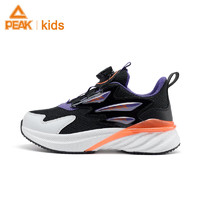 匹克童鞋爆米花科技儿童运动鞋夏季透气网面跑步鞋子 黑色/深紫 32 
