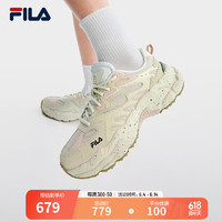 FILA 斐乐FERN女鞋摩登运动鞋秋款户外风老爹鞋休闲鞋 桦树棕/珍珠色-BS 38