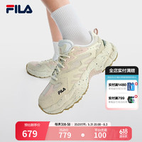 FILA 斐乐FERN女鞋摩登运动鞋秋款户外风老爹鞋休闲鞋 桦树棕/珍珠色-BS 40