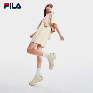 FILA 斐乐FERN女鞋摩登运动鞋秋款户外风老爹鞋休闲鞋 桦树棕/珍珠色-BS 40