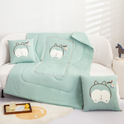 88vipgrace洁丽雅抱枕被子两用加厚办公室午睡枕头靠枕空调被二合一