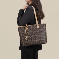 红蜻蜓 老花复古女包包女气质百搭时尚印花单肩包女大容量女式托特包