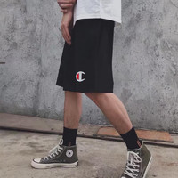 Champion 冠军新款潮流短裤网球穿搭大“C”logo夏季休闲运动裤 黑色 L