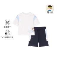 暇步士 男小童小狗运动套装24年夏季新款清爽舒适短袖短裤