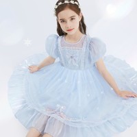 Disney 迪士尼 女童连衣裙新款2024儿童裙子公主裙网纱裙夏装