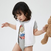 Gap 盖璞 新生婴儿夏季双面穿小熊刺绣背心802194儿童装