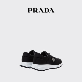 PRADA/普拉达男士金属三角形徽标饰再生尼龙运动鞋 黑色 6