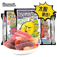 Bonumii 宝奴咪 酸酸秀果汁味软糖酸砂水果糖爆酸糖果橡皮糖儿童网红零食