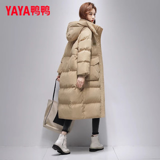 鸭鸭（YAYA）羽绒服女长款冬季加厚品牌时尚休闲宽松舒适百搭加厚外套KL 咖色 155/S 咖色（10天)