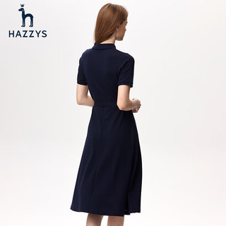 哈吉斯（HAZZYS）女装斜领气质时尚女针织连衣裙AQWSE03BF02 155/80A36