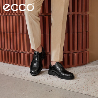 爱步（ECCO）商务皮鞋男鞋 2024年春季牛津鞋通勤正装皮鞋 都市伦敦525684 黑色52568401001 42