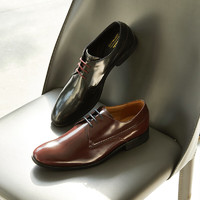 Clarks其乐工艺系列男鞋商务正装皮鞋舒适透气德比新婚鞋 黑色 261745427 40