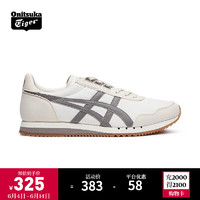 Onitsuka Tiger鬼塚虎男女款慢跑鞋轻便潮流舒适休闲鞋子时尚运动鞋DUALIO 米色/灰色 40