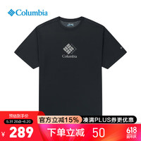 Columbia哥伦比亚T恤男装24春夏户外清凉吸湿快干弹力圆领短袖AE9642 010 M 175/96A