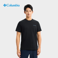 哥伦比亚 2024春夏新品哥伦比亚户外男棉质舒适透气休闲圆领短袖T恤AE5592
