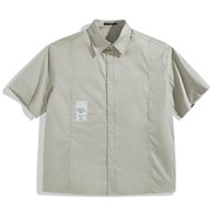 PEACEBIRD 太平鸟 工装短袖男式衬衫 B1CJD240543