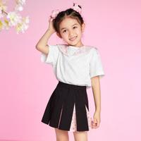 Mini Peace 太平鸟童装女童夏季套装樱花学院风短袖裙
