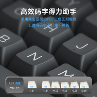 Akko 艾酷 5075B Plus 三模机械键盘ASA黑银黑青黑色字透热插拔RGB有线