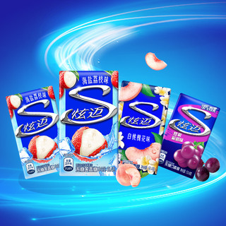 Stride 炫迈 口香糖荔枝味28片双盒+白桃葡萄味双盒共50.4g*4盒