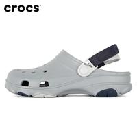 crocs 卡骆驰 特林洞洞鞋男2024夏季浅灰休闲沙滩鞋包头运动凉鞋子