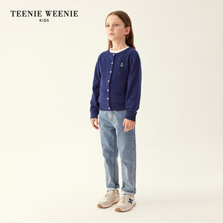 Teenie Weenie Kids小熊童装女宝宝大童23年秋季羊绒羊毛开衫 中灰色 150cm