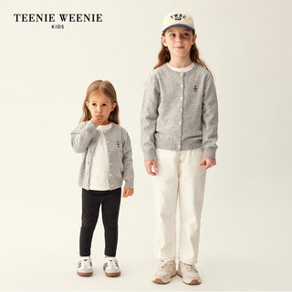 Teenie Weenie Kids小熊童装女宝宝大童23年秋季羊绒羊毛开衫 米色 130cm