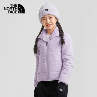 THE NORTH FACE北面童装女童棉服两面穿抓绒外套保暖秋冬|7WQZ 6S1/紫色 160/XL