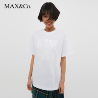 MAX&Co. 麦克斯蔻 新品 棉质LOGO T恤女打底衫 明星同款maxco