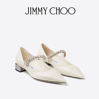 JIMMY CHOO BING 女士水晶饰带尖头单鞋玛丽珍JC