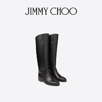 JIMMY CHOO [限时折扣]JIMMY CHOO/NELL KB FLAT 女士金属链饰及膝靴JC