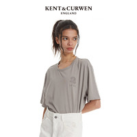 KENT&CURWEN/肯迪文夏季男女款玫瑰短袖T恤纯色多彩K4770EO01A
