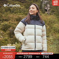 Columbia哥伦比亚户外款金点热能鹅绒700蓬保暖羽绒外套WE6252 278米白色（男女同款） M(175/96A)