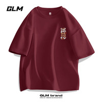 GLM 短袖男t恤夏季龙年创意印花中国风男士圆领宽松半袖