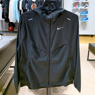 耐克（NIKE）男子夏季防晒服轻薄梭织速干防风休闲连帽夹克外套CZ9071 CZ9071-100/白色 L