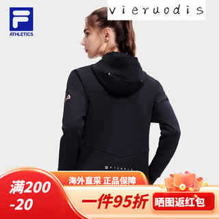 斐乐（FILA） 女士针织长袖外套2024春基础连帽 160/80A/S