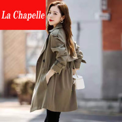 lachapelle拉夏贝尔轻奢女装中长款风衣女2022新款早秋冬季休闲气质