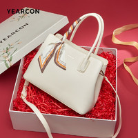 YEARCON 意尔康 母亲节送礼品牌手提包大容量女士包包轻奢女包送婆婆妈妈生日礼物 白色