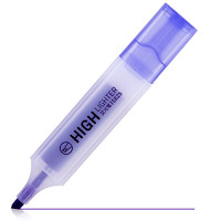 得力S625荧光笔 记号笔荧光标记笔 粗划重点做笔记用彩 紫色10支