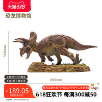 PNSO 三角龍多利帶地臺恐龍博物館1比35科學藝術模型