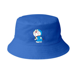 哆啦A梦机器猫蓝胖子渔夫帽子男女儿童装盆帽休闲防晒遮阳帽