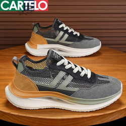 cartelo卡帝乐鳄鱼线下专柜同款新款透气舒适男士运动休闲鞋男鞋潮流