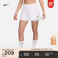 耐克（NIKE）DRI-FIT女速干网球短裙夏季环保针织休闲拼接DH9553 100白/黑 S